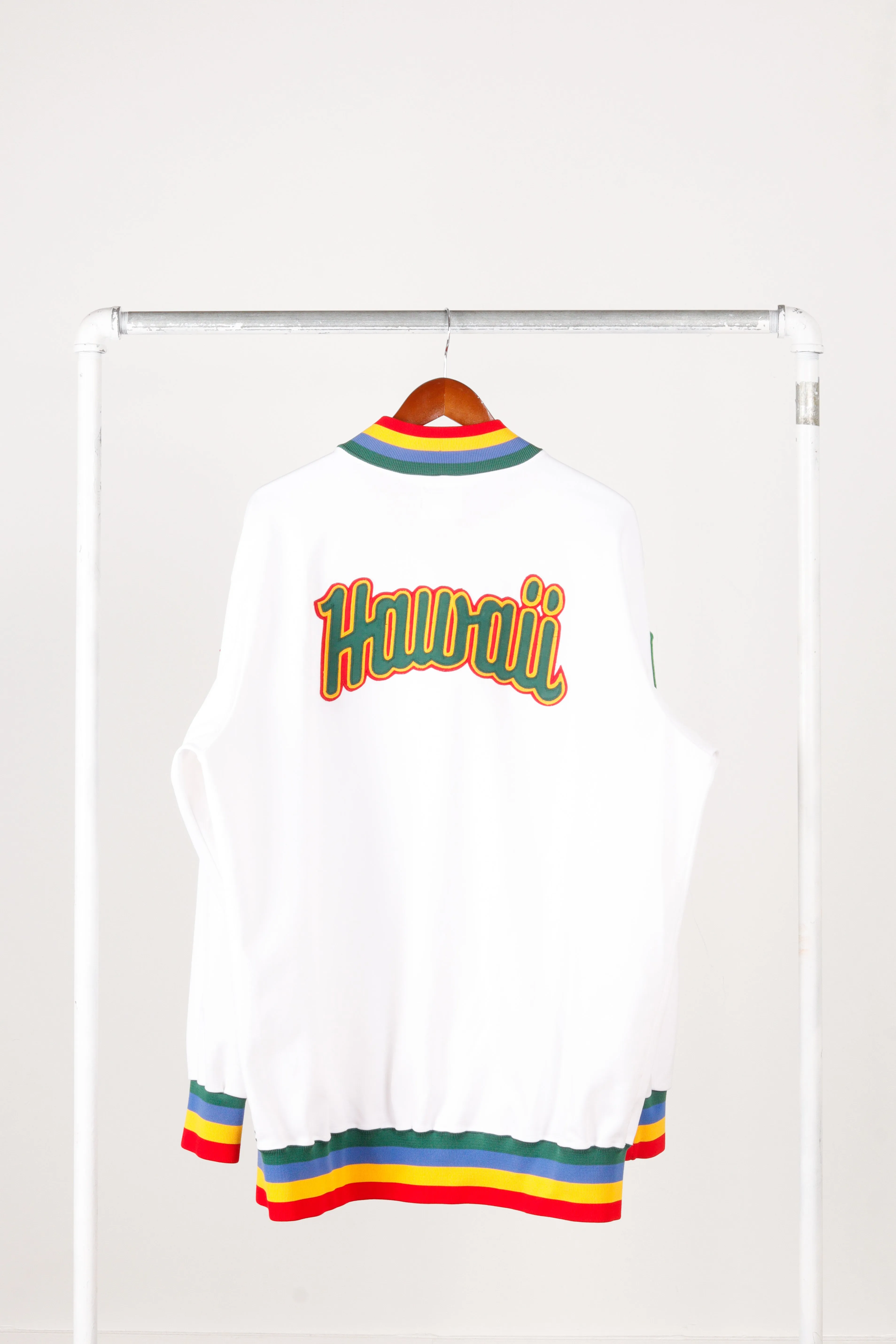 Vintage 1993-94 Wilson 'University Of Hawaii Rainbows Basketball Ahmad Ricketts' Home Warm Up Jacket