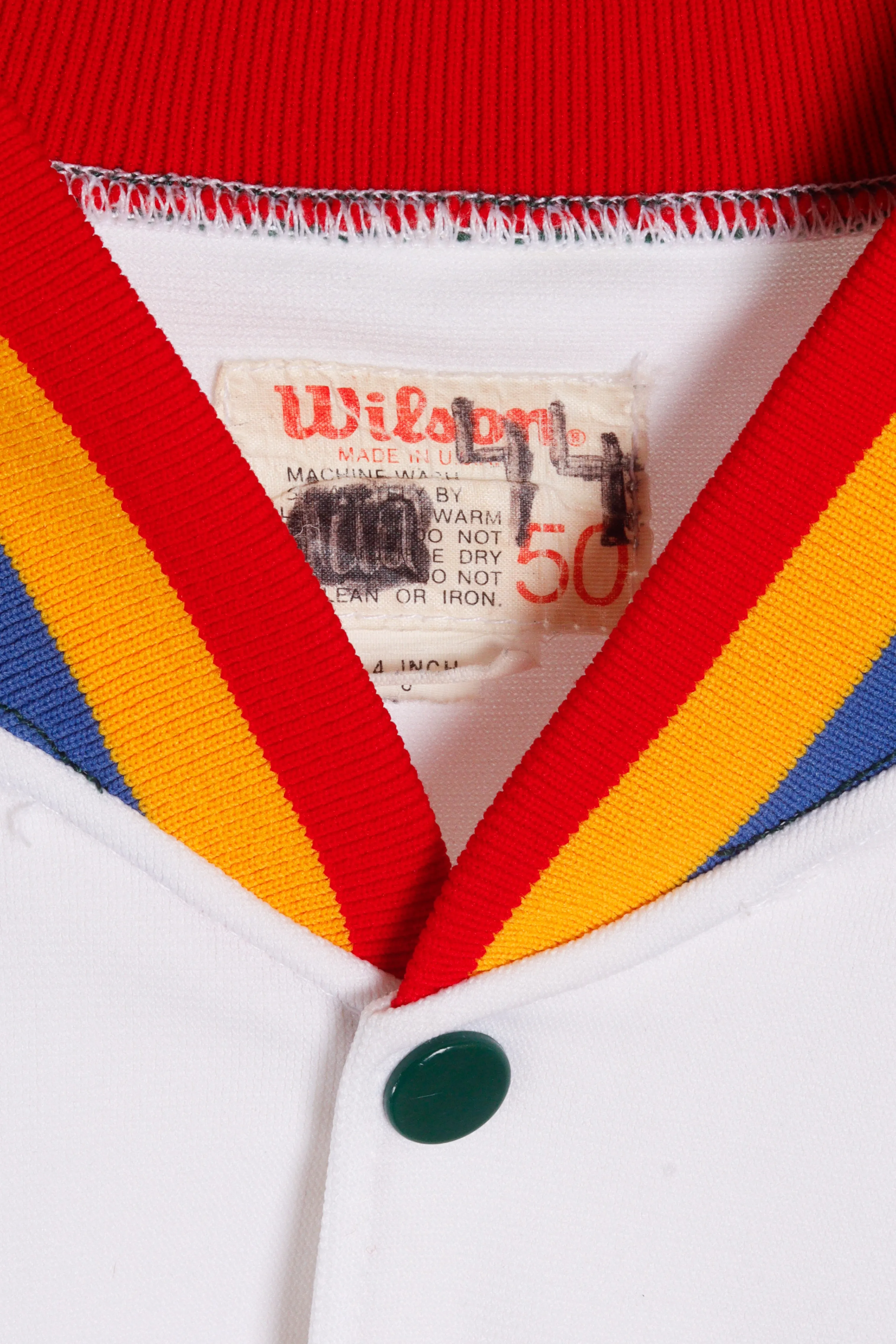 Vintage 1993-94 Wilson 'University Of Hawaii Rainbows Basketball Ahmad Ricketts' Home Warm Up Jacket