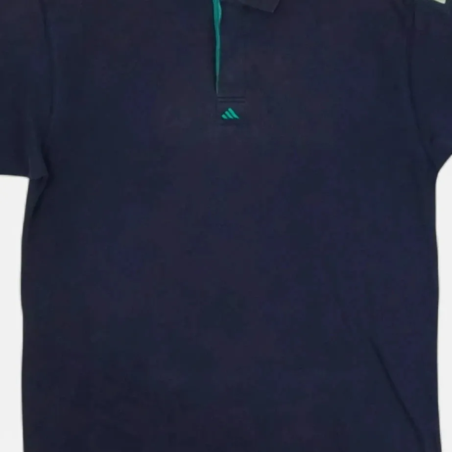 Vintage Adidas Blue Polo Shirt (M)