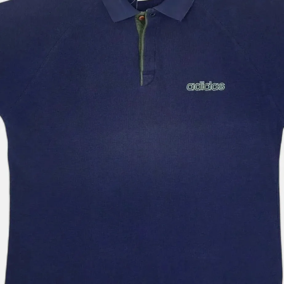 Vintage Adidas Blue Polo Shirt (XL)