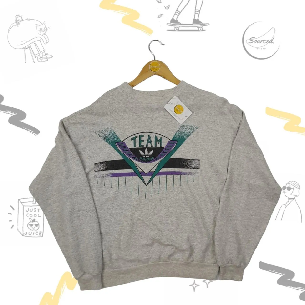 Vintage Adidas Team Centre Logo Sweatshirt