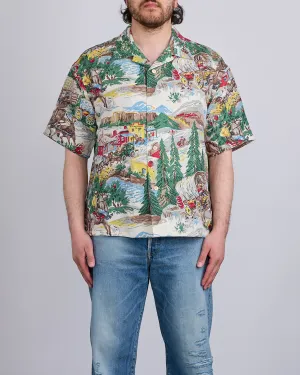 visvim Crosby Button Shirt Short Sleeve (Washi Chirimen) Ivory