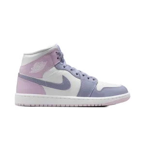 WOMEN'S AIR JORDAN 1 MID INDIGO HAZE/DOLL WHITE
