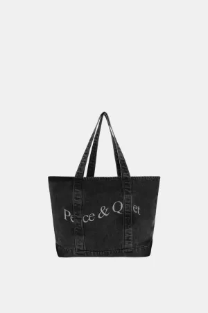 Wordmark Denim Boat Tote